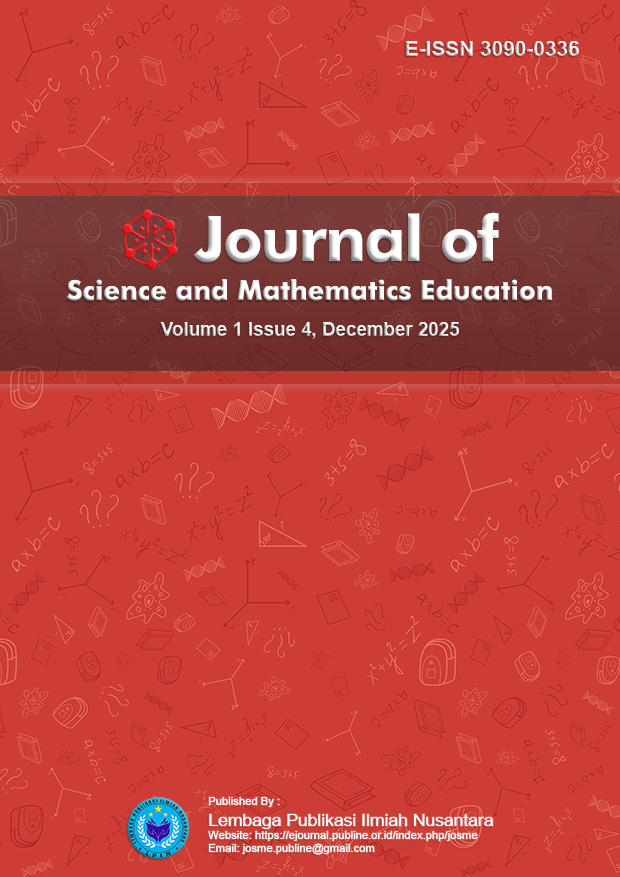 					View Vol. 1 No. 4 (2025): Journal of Science and Mathematics Education, December 2025
				