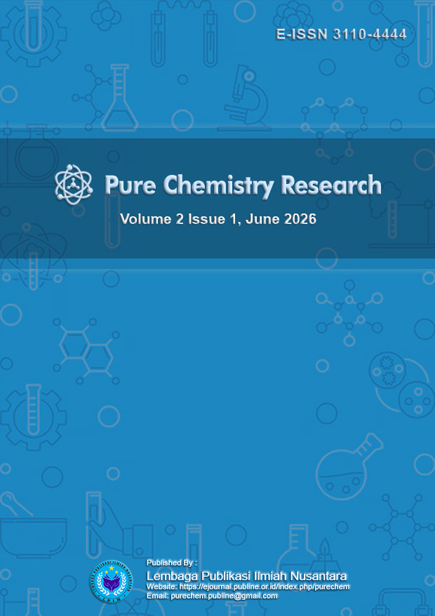 					View Vol. 2 No. 1 (2026): Pure Chemistry Research, June 2026
				