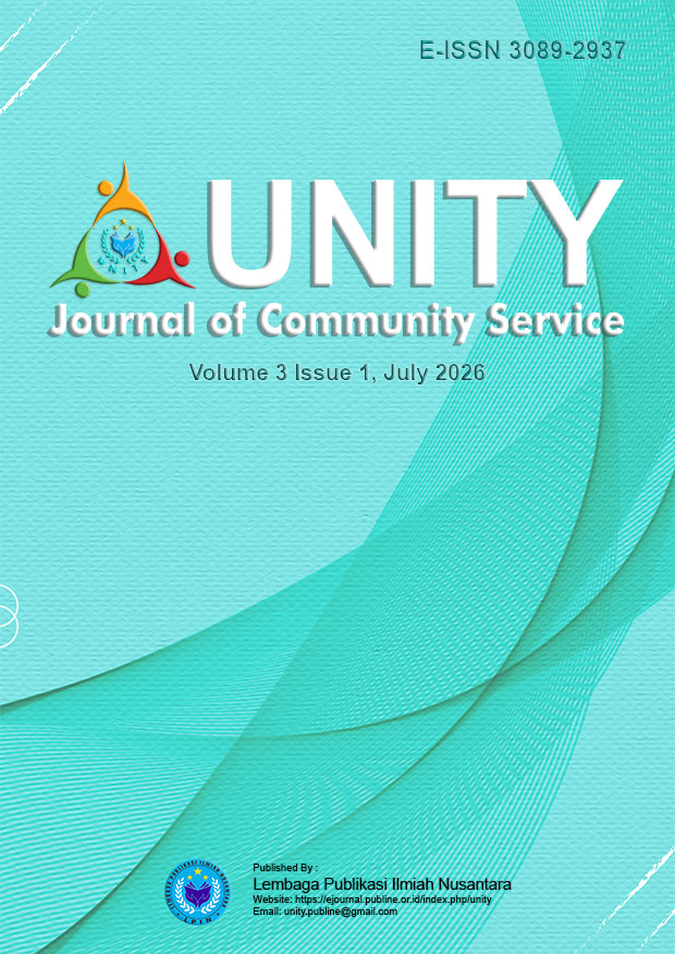 					View Vol. 3 No. 1 (2026): UNITY: Journal of Community Service, July 2026
				