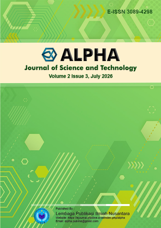 					View Vol. 2 No. 3 (2026): Journal of Science and Technology: Alpha, July 2026
				