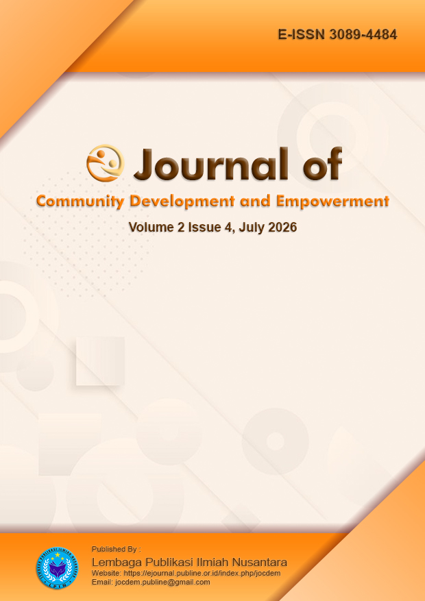 					View Vol. 2 No. 4 (2026): Journal of Community Development and Empowerment, July 2026
				